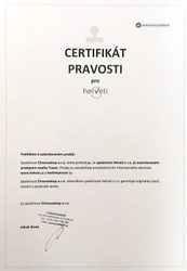 Certifikát Traser prodejce hodinek Helveti s.r.o.