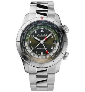 ALPINA STARTIMER PILOT QUARTZ WORLDTIMER AL-255GR4S26B - STARTIMER PILOT QUARTZ - BRANDS