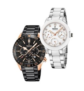 SET FESTINA CERAMIC 20578/1 A 20497/1 - WATCHES FOR COUPLES - WATCHES
