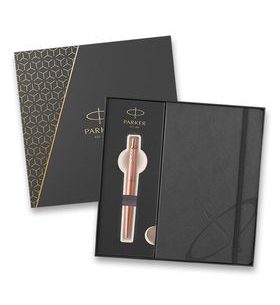 DÁRKOVÁ SADA KULIČKOVÉ PERO PARKER JOTTER XL MONOCHROME PINK GOLD PGT A ZÁPISNÍK 1502/1552753 - KULIČKOVÁ PERA - OSTATNÍ