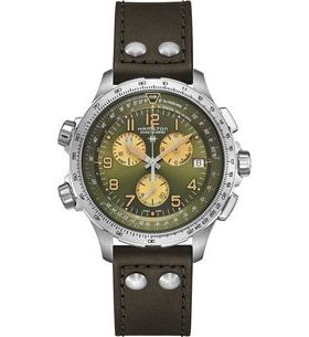 HAMILTON KHAKI AVIATION X-WIND GMT CHRONO QUARTZ H77932560 - KHAKI AVIATION - ZNAČKY