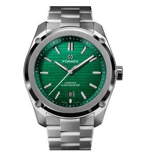 FORMEX ESSENCE THIRTYNINE AUTOMATIC CHRONOMETER GREEN STEEL BRACELET 0333.1.6600.100 - ESSENCE - ZNAČKY