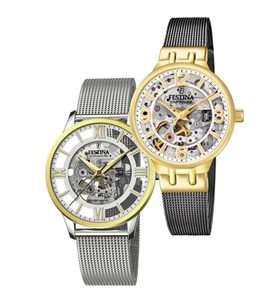SET FESTINA AUTOMATIC SKELETON 20537/1 A 20580/2 - WATCHES FOR COUPLES - WATCHES