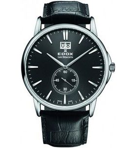 EDOX LES BÉMONTS BIG DATE SMALL SECOND 64012-3-NIN - LES BÉMONTS - ZNAČKY