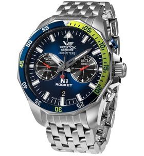 VOSTOK EUROPE N-1 ROCKET CHRONO LINE 6S21-225A708B - ROCKET N-1 - ZNAČKY