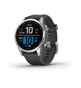 GARMIN FENIX 7S PRO GLASS SILVER / GRAPHITE SILICONE BAND - 010-02539-01 - FENIX 7S - ZNAČKY