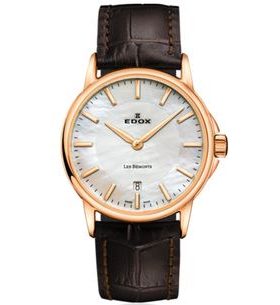 EDOX LES BÉMONTS SLIM LINE DATE QUARTZ 57001-37R-NAIR - LES BÉMONTS - ZNAČKY