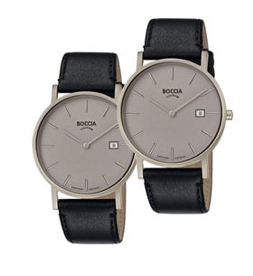 SET BOCCIA TITANIUM 3637-01 A 3637-01 - WATCHES FOR COUPLES - WATCHES