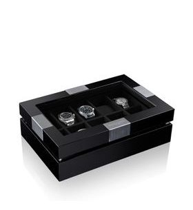 WATCH BOX HEISSE & SÖHNE EXECUTIVE BLACK 10 70019-84 - WATCH BOXES - ACCESSORIES