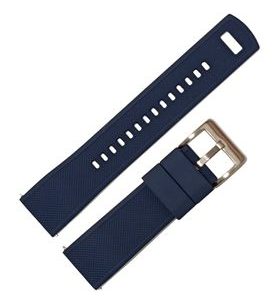 SILICONE STRAP, BLUE WITH SILVER BUCKLE - STRAPS - ACCESSORIES