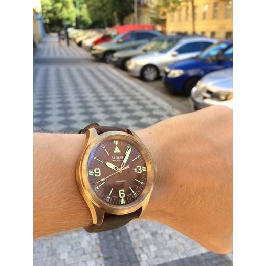 TRASER P67 OFFICER PRO AUTOMATIC BRONZE BROWN KŮŽE - HERITAGE - ZNAČKY