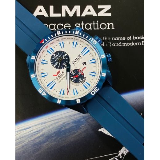 VOSTOK EUROPE ALMAZ MULTIFUNCTIONAL LINE YM8J-320D657S - ALMAZ SPACE STATION - ZNAČKY