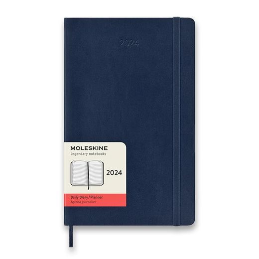 DIÁŘ MOLESKINE 2024 - MĚKKÉ DESKY - L, DENNÍ - 1206/57220 - DIÁŘE A ZÁPISNÍKY - OSTATNÍ