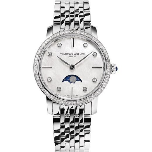 FREDERIQUE CONSTANT SLIMLINE LADIES MOONPHASE QUARTZ FC-206MPWD1SD6B - SLIMLINE LADIES - ZNAČKY