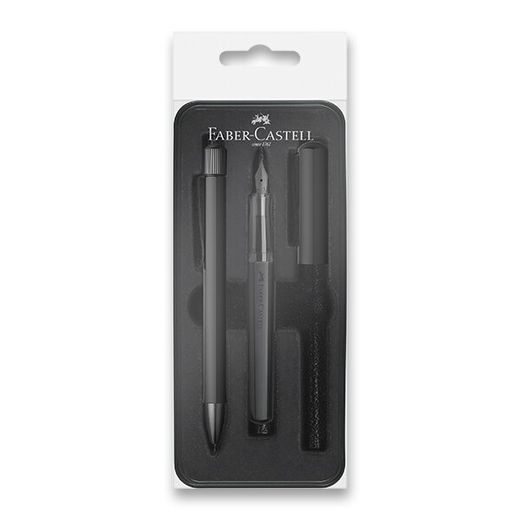 SADA PLNICÍ PERO A KULIČKOVÉ PERO FABER-CASTELL HEXO BLACK 0021/1405790 - SADY PER - OSTATNÍ