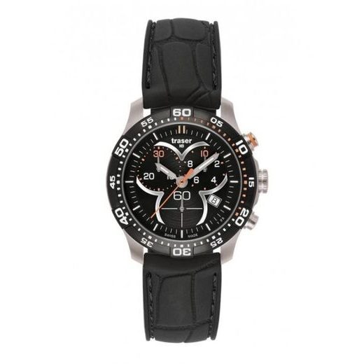 TRASER LADYTIME CHRONOGRAPH BLACK KŮŽE - TRASER - ZNAČKY