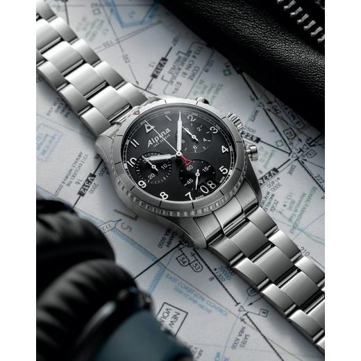 ALPINA STARTIMER PILOT QUARTZ CHRONOGRAPH BIG DATE AL-372BW4S26B - STARTIMER PILOT CHRONOGRAPH - ZNAČKY