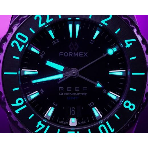 FORMEX REEF GMT AUTOMATIC CHRONOMETER BLACK DIAL WITH BLUE GMT - REEF - ZNAČKY