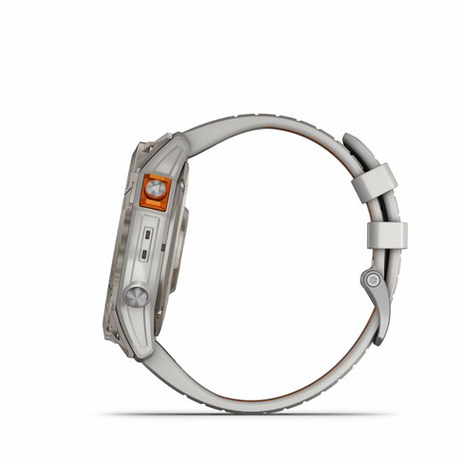 GARMIN FĒNIX 7X PRO SAPPHIRE SOLAR TITANIUM FOG GRAY / EMBER ORANGE - 010-02778-15 - FENIX 7X - ZNAČKY