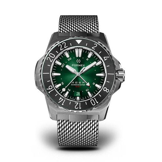 FORMEX REEF GMT AUTOMATIC CHRONOMETER GREEN DIAL WITH RED GMT - REEF - ZNAČKY