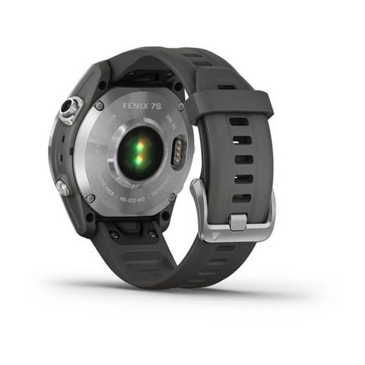 GARMIN FENIX 7S GLASS SILVER / GRAPHITE SILICONE BAND - 010-02539-01 - FENIX 7S - ZNAČKY