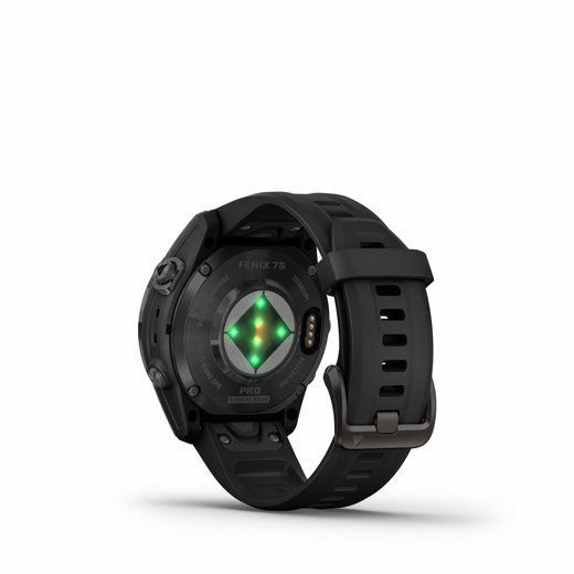 GARMIN FĒNIX 7S PRO SAPPHIRE SOLAR EDITION CARBON GRAY DLC TITANIUM / BLACK BAND - 010-02776-11 - FENIX 7S - BRANDS