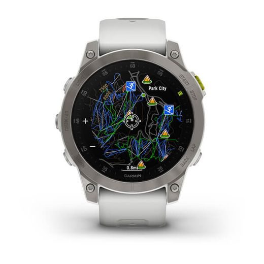 GARMIN EPIX™ 47MM SAPPHIRE, TITAN/ WHITE SILICONE BAND - 010-02582-21 - EPIX - ZNAČKY