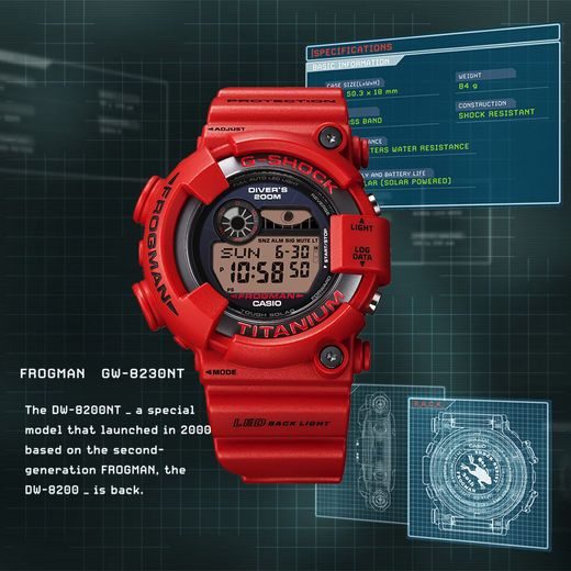 CASIO G-SHOCK SEA FROGMAN GW-8230NT-4ER - FROGMAN - ZNAČKY