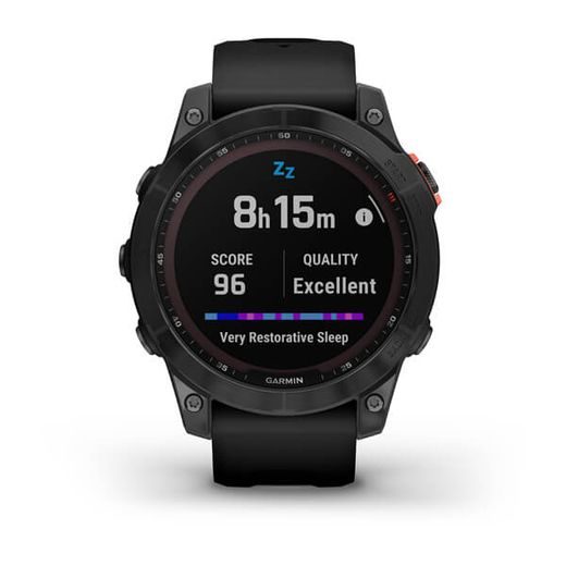 GARMIN FENIX 7 SOLAR GRAY/ BLACK SILICONE BAND - 010-02540-11 - FENIX 7 - ZNAČKY