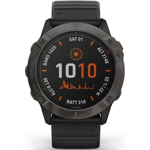 GARMIN FENIX6X PRO SOLAR, TITANIUMGRAYDLC/BLACK BAND (MAP/MUSIC) 010-02157-21 - FENIX 6X - ZNAČKY