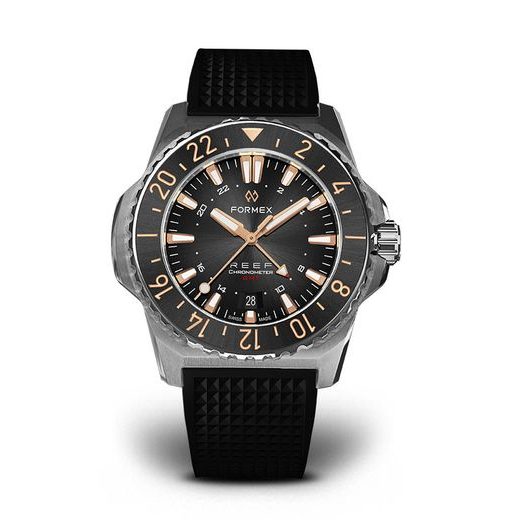 FORMEX REEF GMT AUTOMATIC CHRONOMETER BLACK DIAL WITH ROSE GOLD - REEF - ZNAČKY