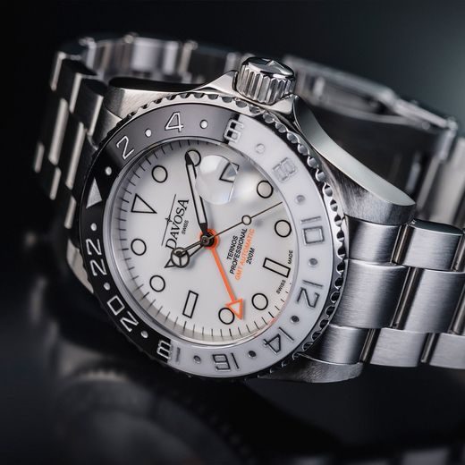 DAVOSA TERNOS PROFESSIONAL GMT AUTOMATIC BLACK+WHITE 161.571.15 - DAVOSA - ZNAČKY