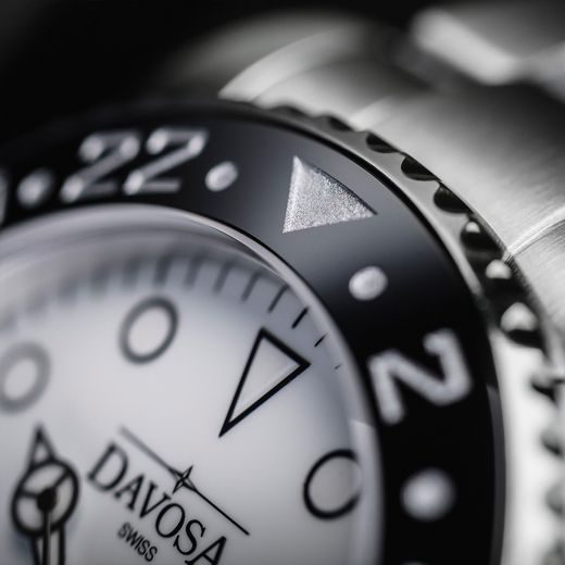 DAVOSA TERNOS PROFESSIONAL GMT AUTOMATIC BLACK+WHITE 161.571.15 - DAVOSA - ZNAČKY