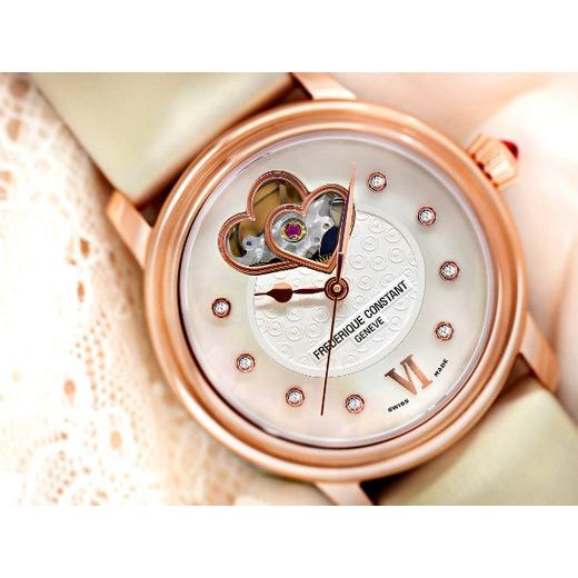 FREDERIQUE CONSTANT LADIES AUTOMATIC DOUBLE HEART BEAT FC-310WHF2P4 - LADIES AUTOMATIC - ZNAČKY