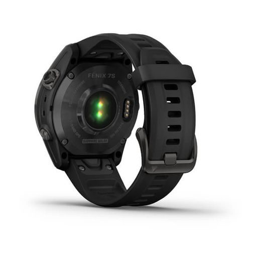 GARMIN FENIX 7S SAPPHIRE SOLAR TITAN CARBON GRAY/ BLACK SILICONE BAND - 010-02539-25 - FENIX 7S - ZNAČKY