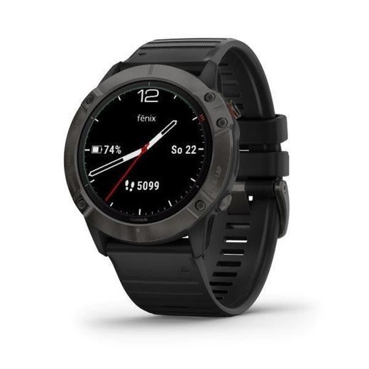 GARMIN FENIX6X PRO SOLAR, TITANIUMGRAYDLC/BLACK BAND (MAP/MUSIC) 010-02157-21 - FENIX 6X - ZNAČKY