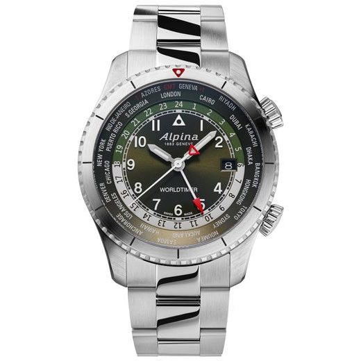 ALPINA STARTIMER PILOT QUARTZ WORLDTIMER AL-255GR4S26B - STARTIMER PILOT QUARTZ - ZNAČKY