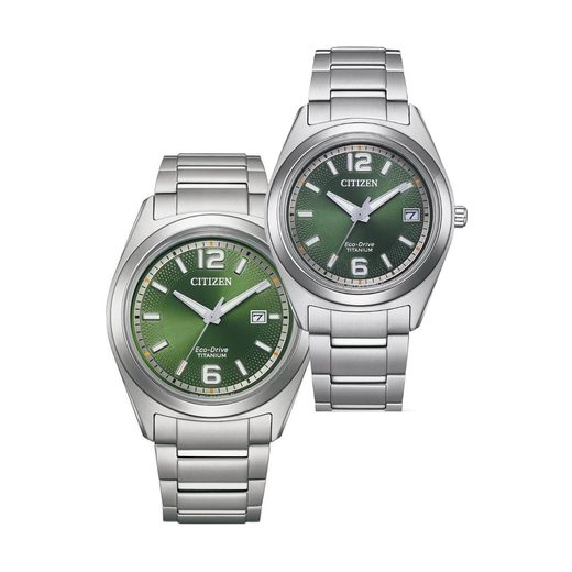 SET CITIZEN ECO-DRIVE SUPER TITANIUM AW1641-81X A AW1641-81X - WATCHES FOR COUPLES - WATCHES