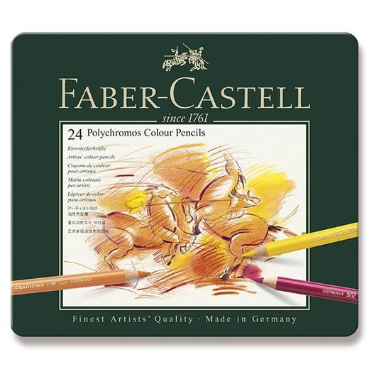 SADA PASTELKY FABER-CASTELL POLYCHROMOS V PLECHOVÉ KRABIČCE- 24 BAREV 0086/1100240 - PŘÍSLUŠENSTVÍ - OSTATNÍ