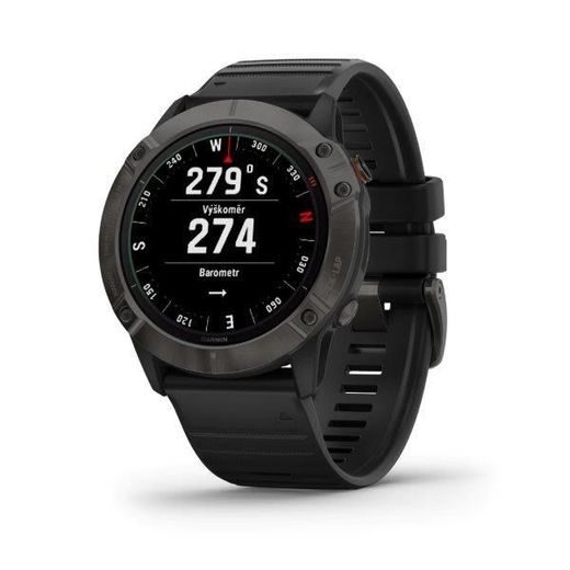 GARMIN FENIX6X PRO SOLAR, TITANIUMGRAYDLC/BLACK BAND (MAP/MUSIC) 010-02157-21 - FENIX 6X - ZNAČKY