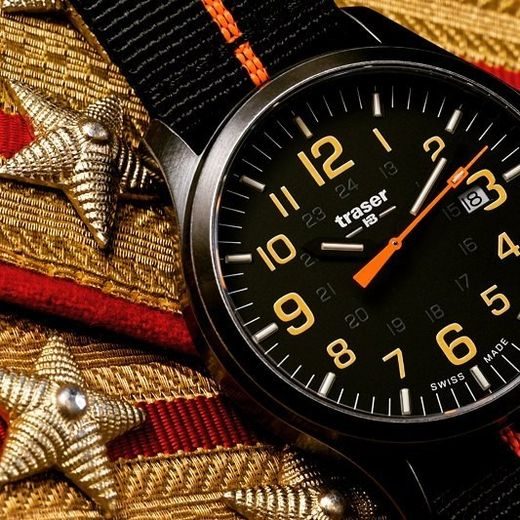 TRASER P67 OFFICER PRO GUNMETAL BLACK/ORANGE NATO - HERITAGE - ZNAČKY