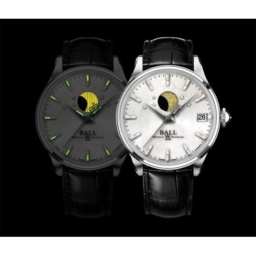 BALL TRAINMASTER MOON PHASE LADIES NL3082D-LLJ-WH - TRAINMASTER - ZNAČKY