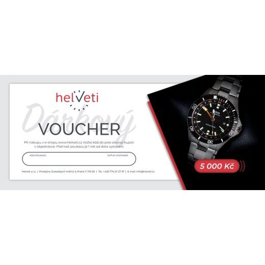 PŘEDNÍ STRANA VOUCHERU NA 5000 KČ - GIFT VOUCHERS - ACCESSORIES