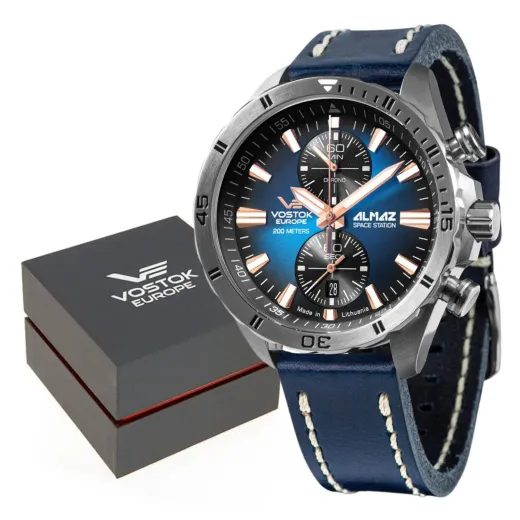 VOSTOK EUROPE ALMAZ CHRONO LINE 6S11-320A675 - ALMAZ SPACE STATION - ZNAČKY