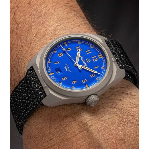 FORMEX FIELD AUTOMATIC EARTH BLUE LIMITED SERIES NYLON-VELCRO BLUE STRAP 0660.1.6539.133 - FIELD AUTOMATIC - ZNAČKY