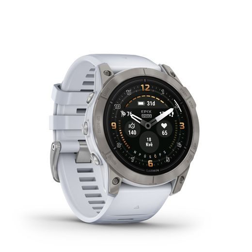 GARMIN EPIX™ PRO (GEN 2) SAPPHIRE EDITION TITANIUM / WHITESTONE BAND - 010-02804-11 - EPIX - ZNAČKY