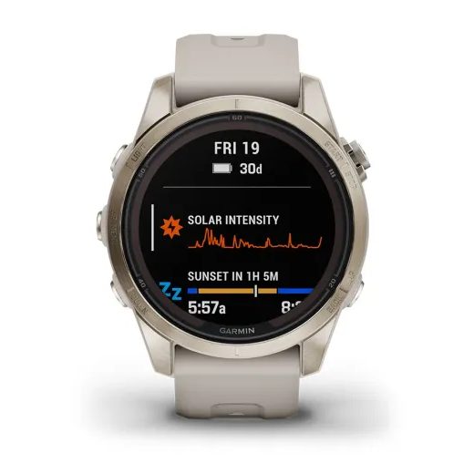 GARMIN FĒNIX 7S PRO SAPPHIRE SOLAR EDITION SOFT GOLD / LIGHT SAND BAND - 010-02776-15 - FENIX 7S - ZNAČKY