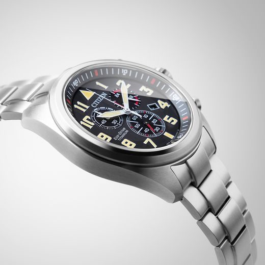 CITIZEN ECO-DRIVE MILITARY CHRONO SUPER TITANIUM AT2480-81E - SUPER TITANIUM - ZNAČKY