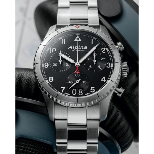 ALPINA STARTIMER PILOT QUARTZ CHRONOGRAPH BIG DATE AL-372BW4S26B - STARTIMER PILOT CHRONOGRAPH - ZNAČKY