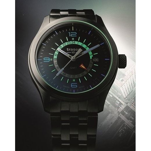 TRASER AURORA GMT SILVER - OCEL - CLASSIC - ZNAČKY